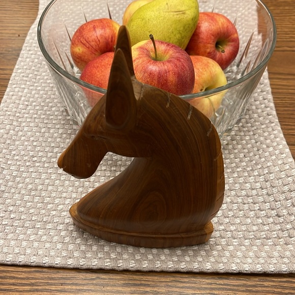 Carved Wood Horse Head Sculpture - Picture 4 of 8